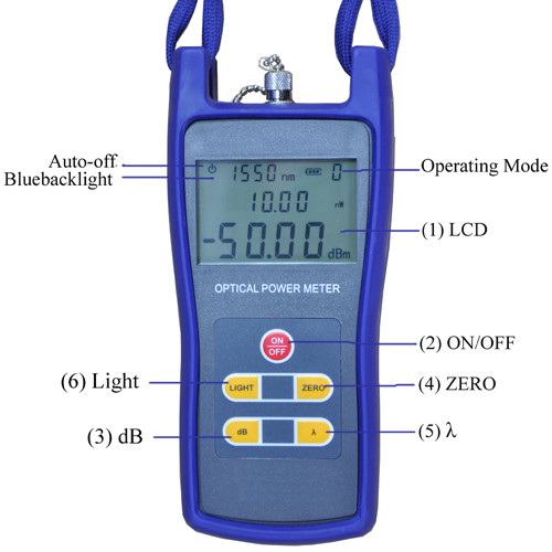 High Precision Optical Test Instruments JZ3208 Optical Power Meter Compact Size